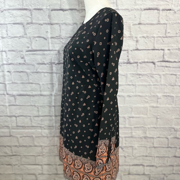 Abercrombie & Fitch Black & Rust Floral‎ Border Print Mini Dress – S - Picture 2 of 14